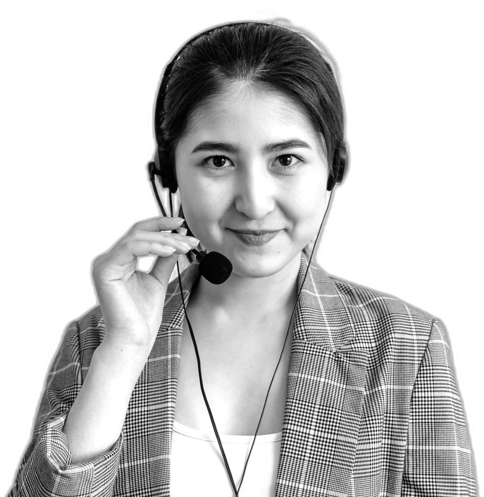 A DVGVoIP support agent on a headset